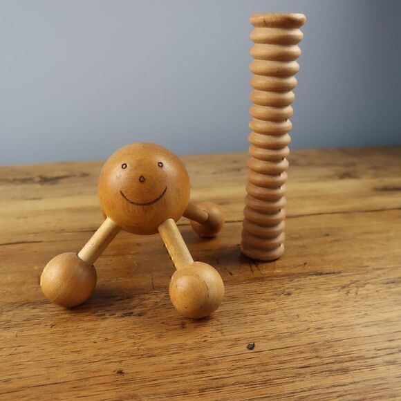 MR. HAPPY MASSAGE BUNDLE WOODED MASSAGE LYMPHATIC DRAINAGE TOOLS - Picture 1 of 3
